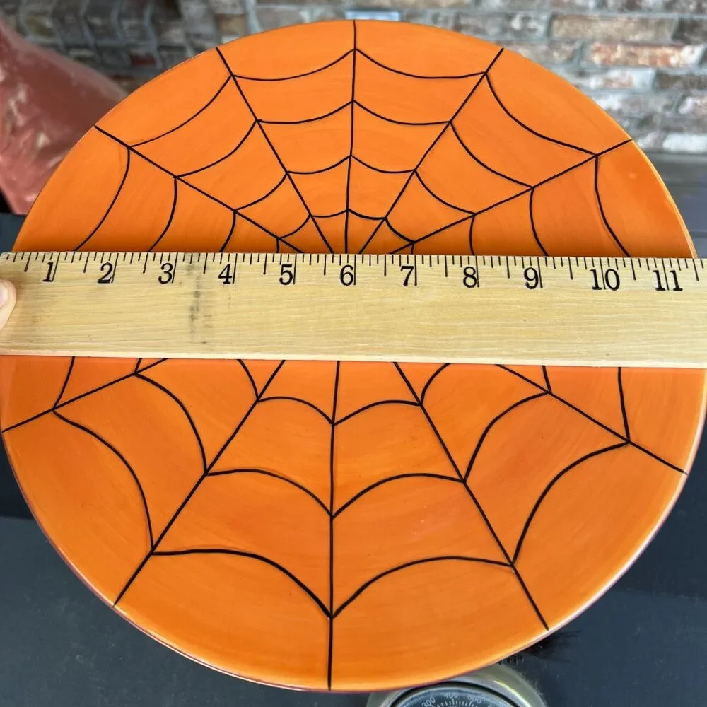 Dept 56 Patience Brewster witch feet Halloween spooky cake plate stand decor - Picture 7 of 15